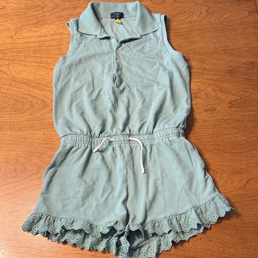 Polo by Ralph Lauren Sleeveless Mint Romper